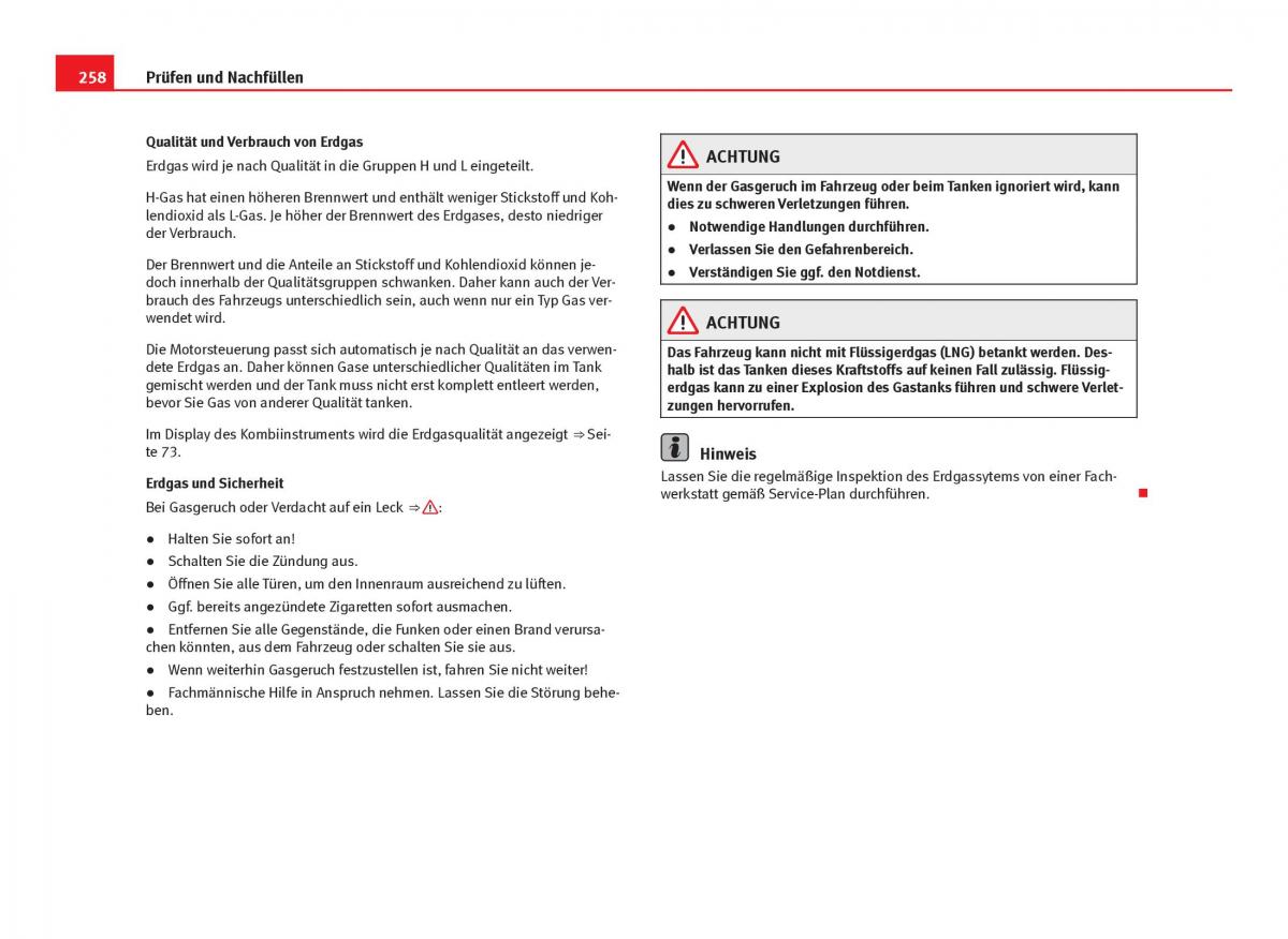 Seat Leon III 3 Handbuch / page 260