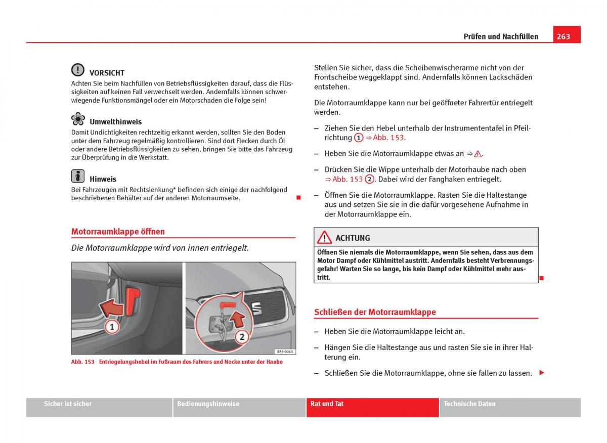 Seat Leon III 3 Handbuch / page 265