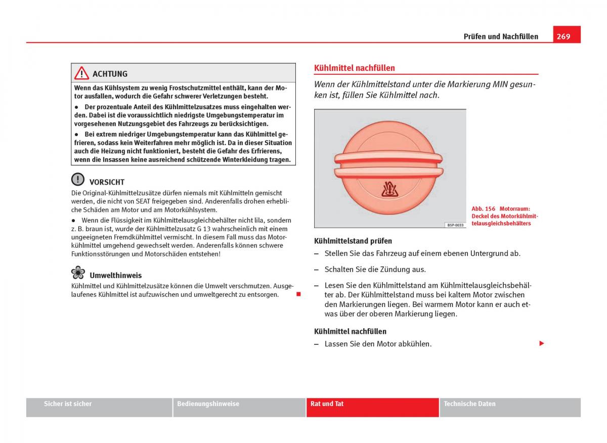 Seat Leon III 3 Handbuch / page 271