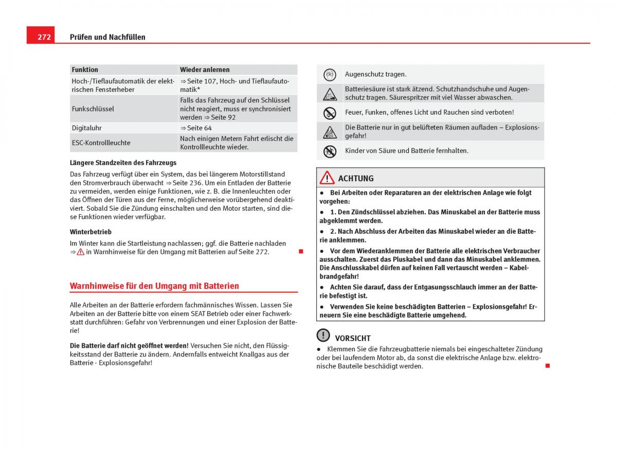 Seat Leon III 3 Handbuch / page 274