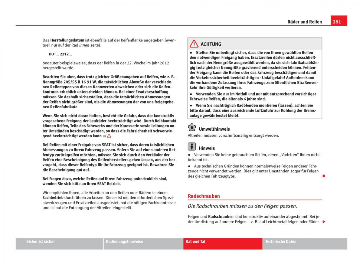 Seat Leon III 3 Handbuch / page 283