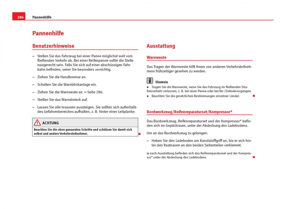 Seat Leon III 3 Handbuch / page 288