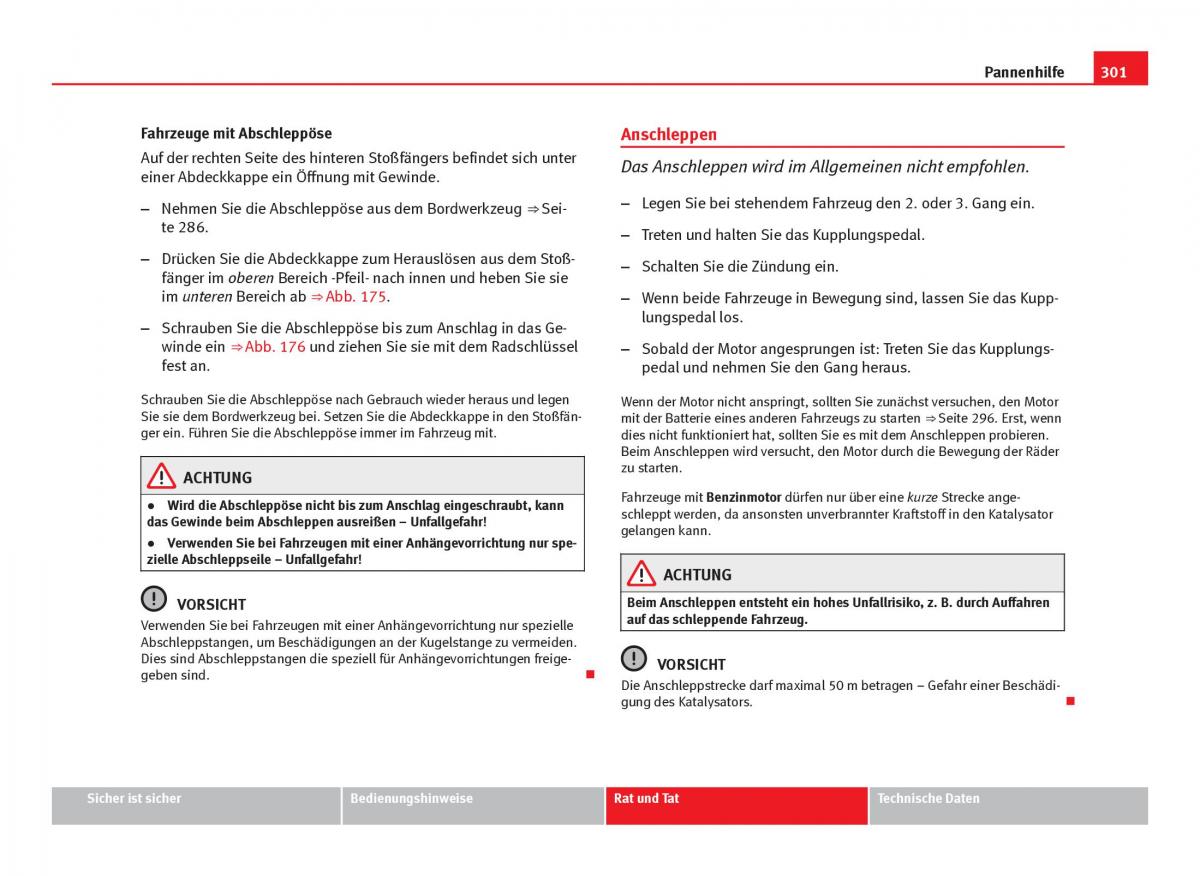 Seat Leon III 3 Handbuch / page 303