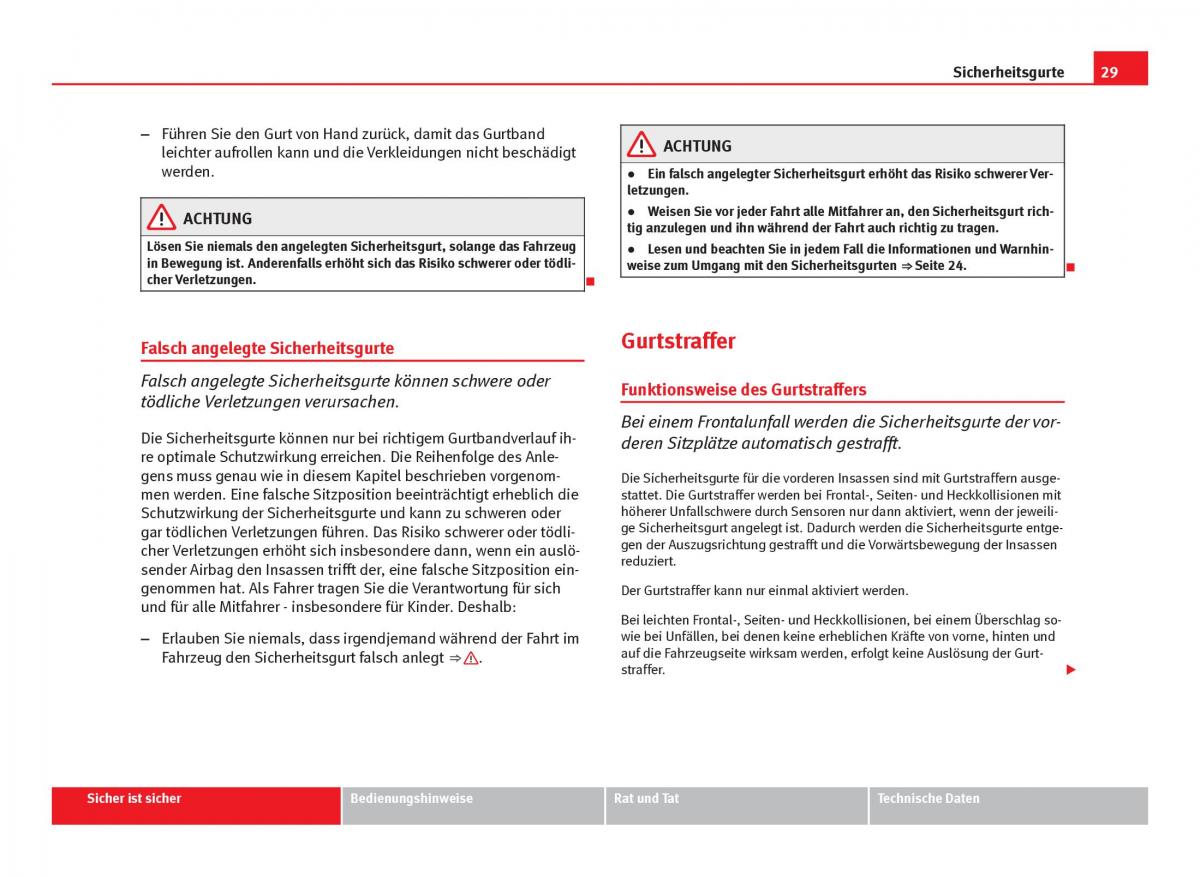 Seat Leon III 3 Handbuch / page 31