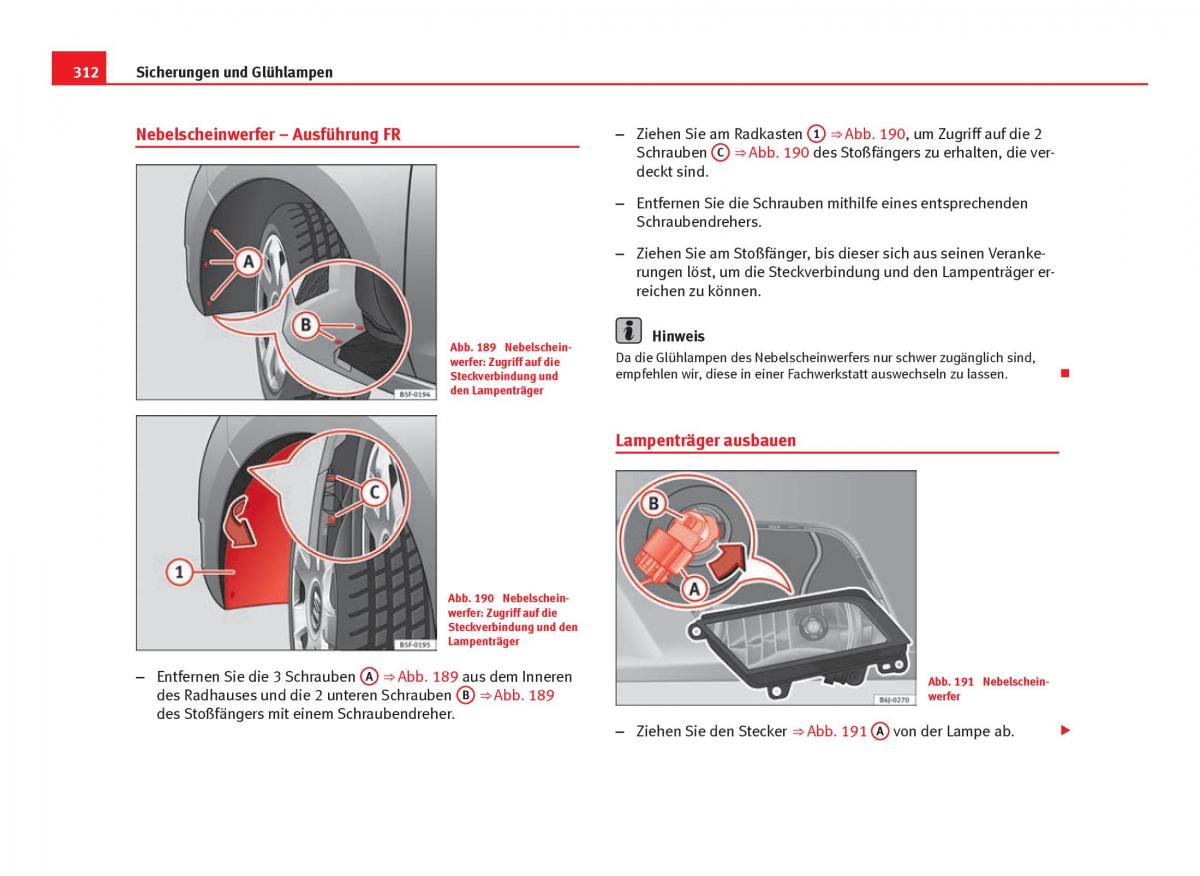 Seat Leon III 3 Handbuch / page 314