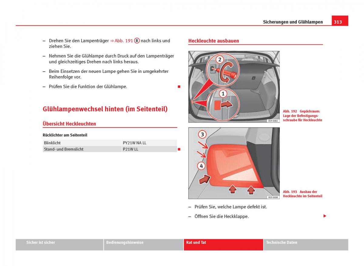 Seat Leon III 3 Handbuch / page 315