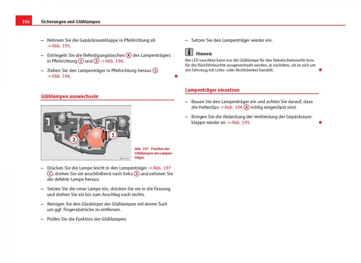 Seat Leon III 3 Handbuch / page 318