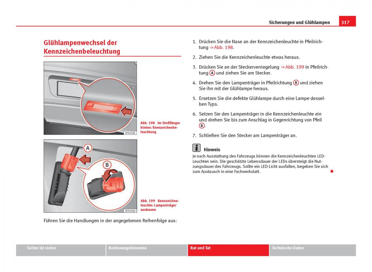 Seat Leon III 3 Handbuch / page 319