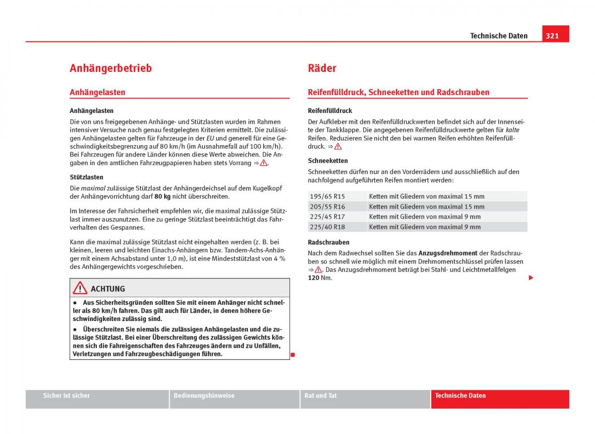 Seat Leon III 3 Handbuch / page 323