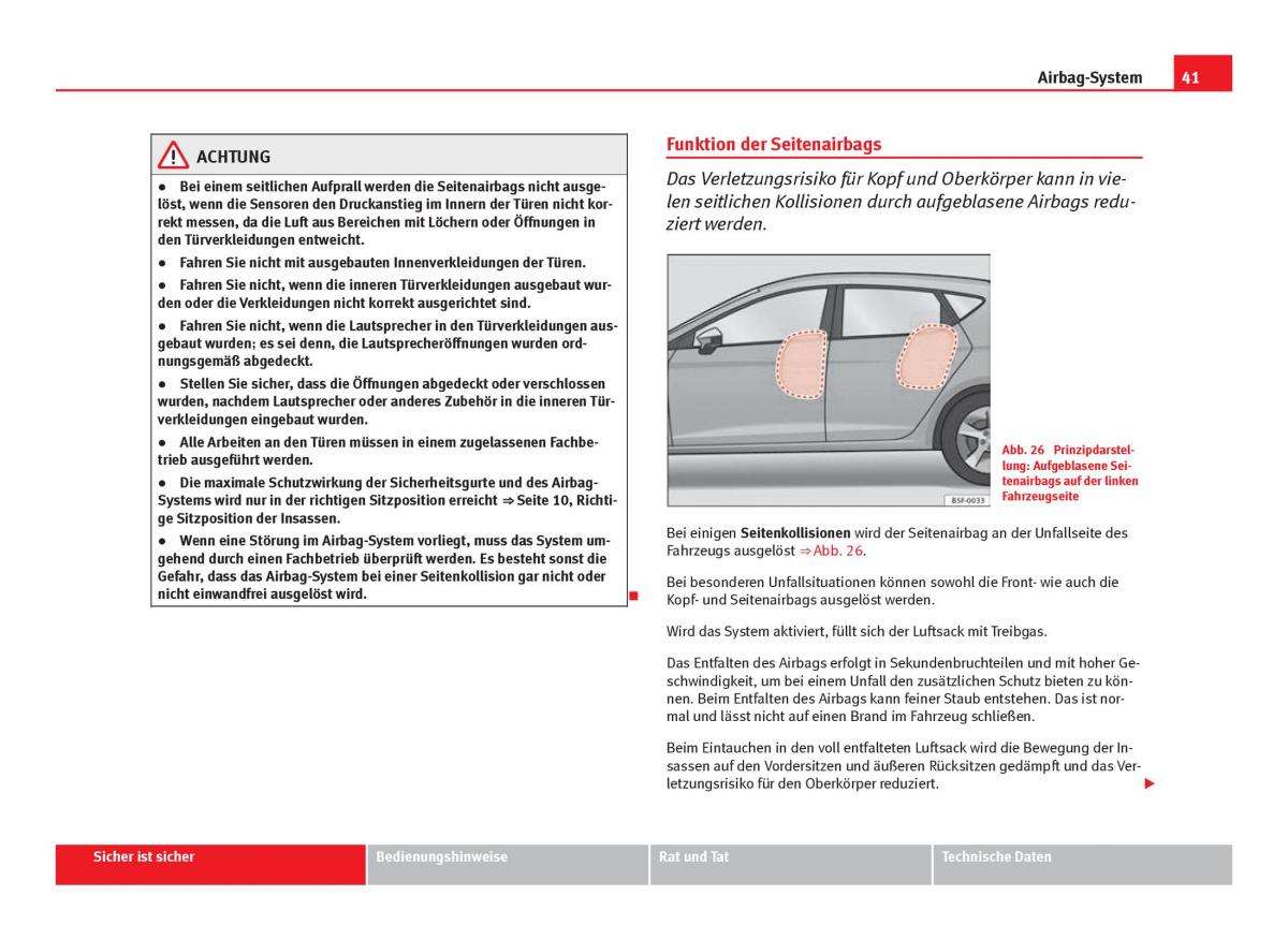 Seat Leon III 3 Handbuch / page 43