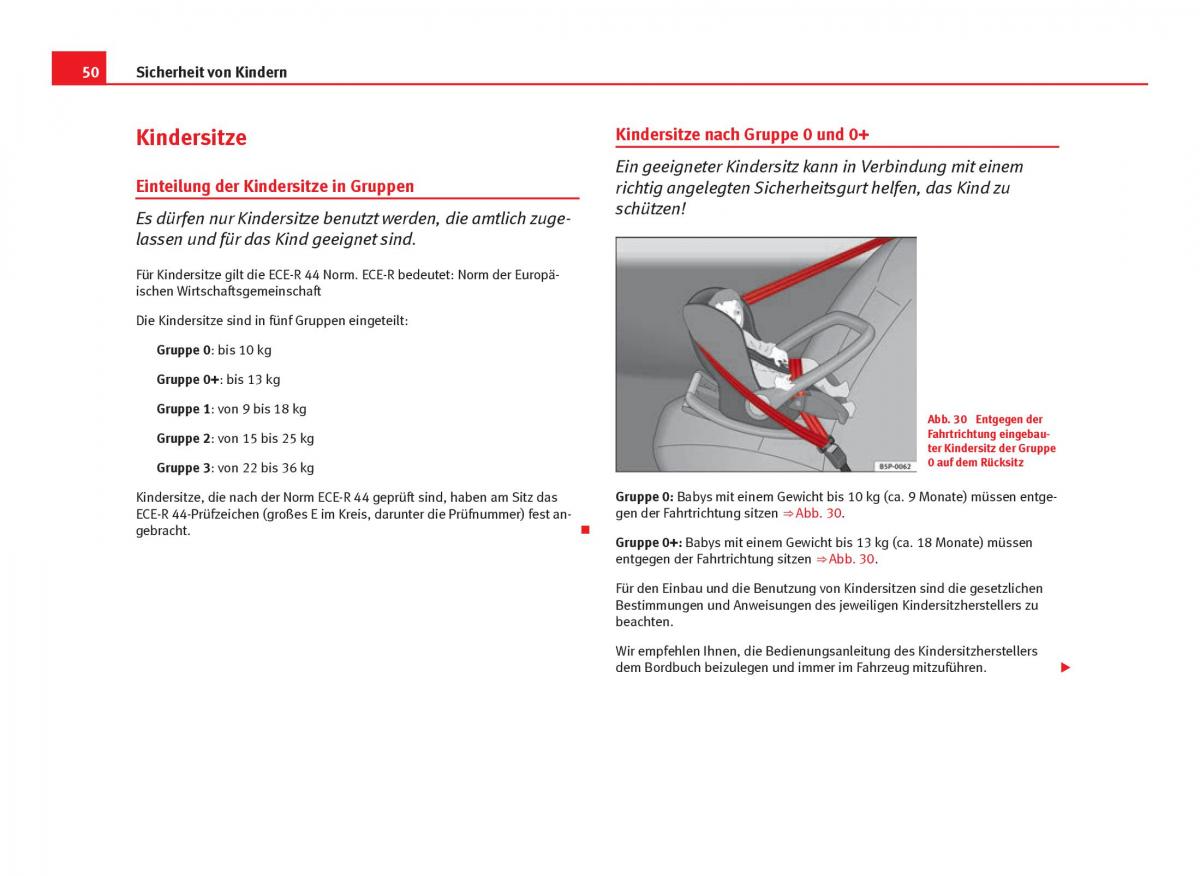 Seat Leon III 3 Handbuch / page 52