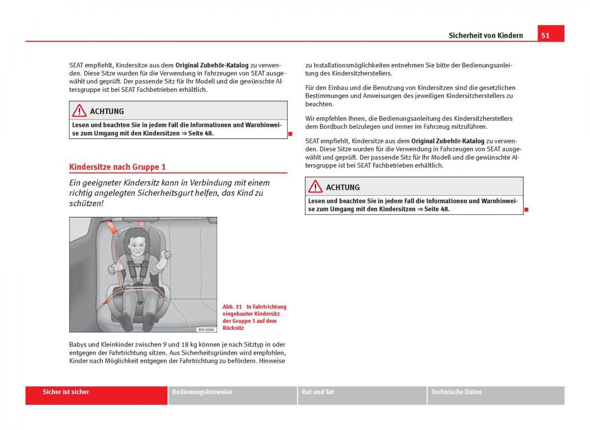 Seat Leon III 3 Handbuch / page 53