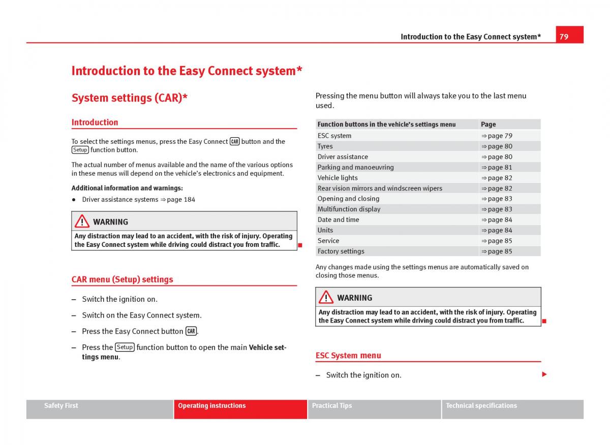 Seat Leon III 3 owners manual / page 81