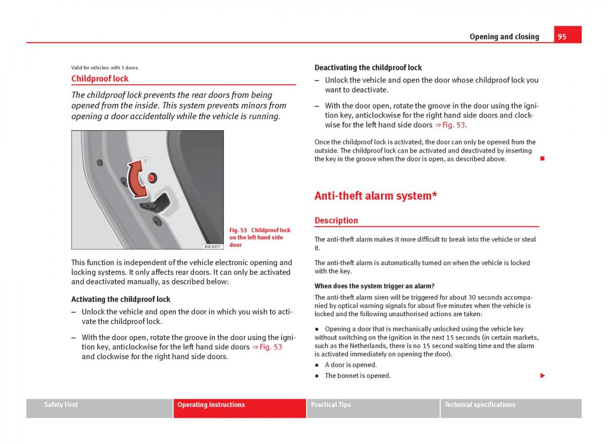 Seat Leon III 3 owners manual / page 97