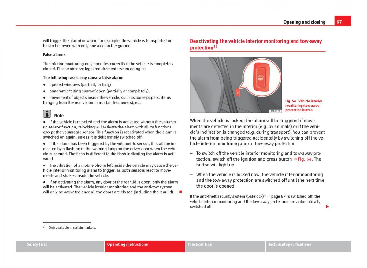 Seat Leon III 3 owners manual / page 99