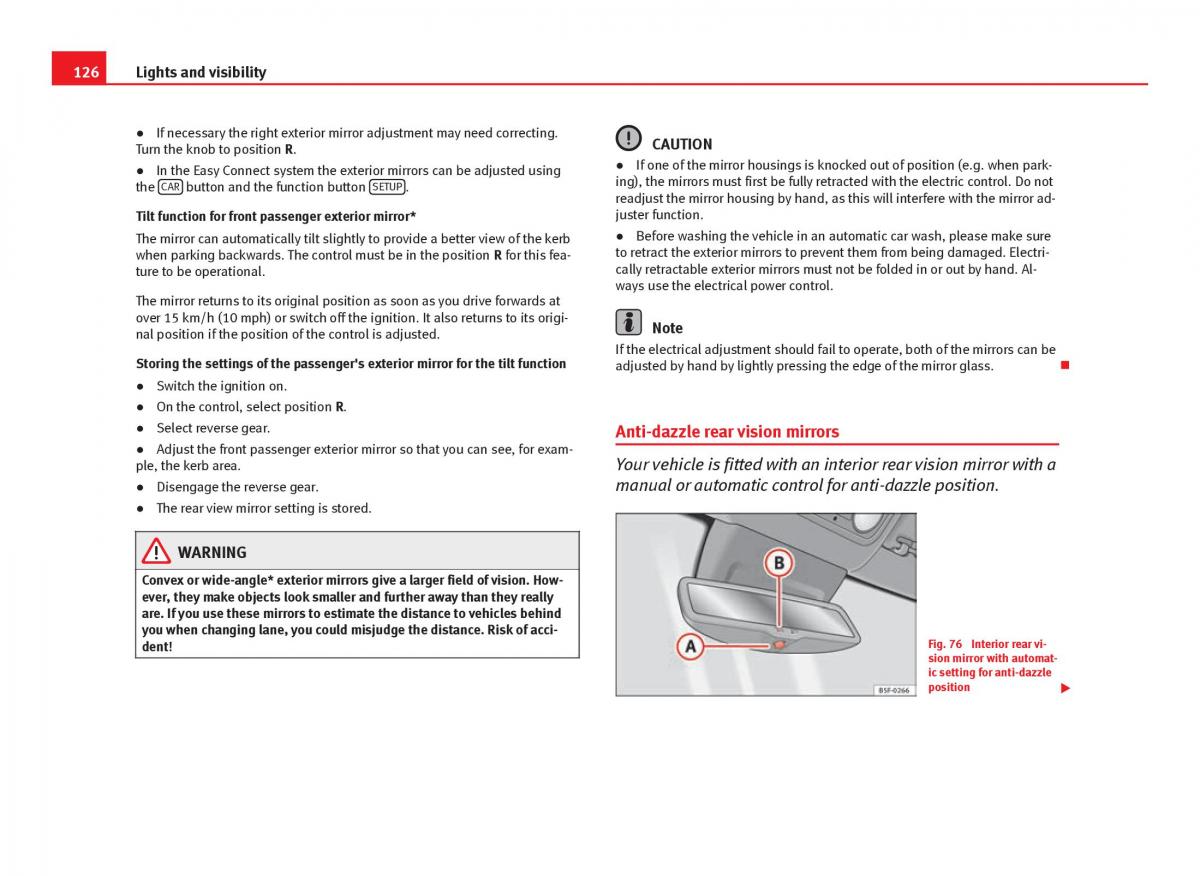 Seat Leon III 3 owners manual / page 128