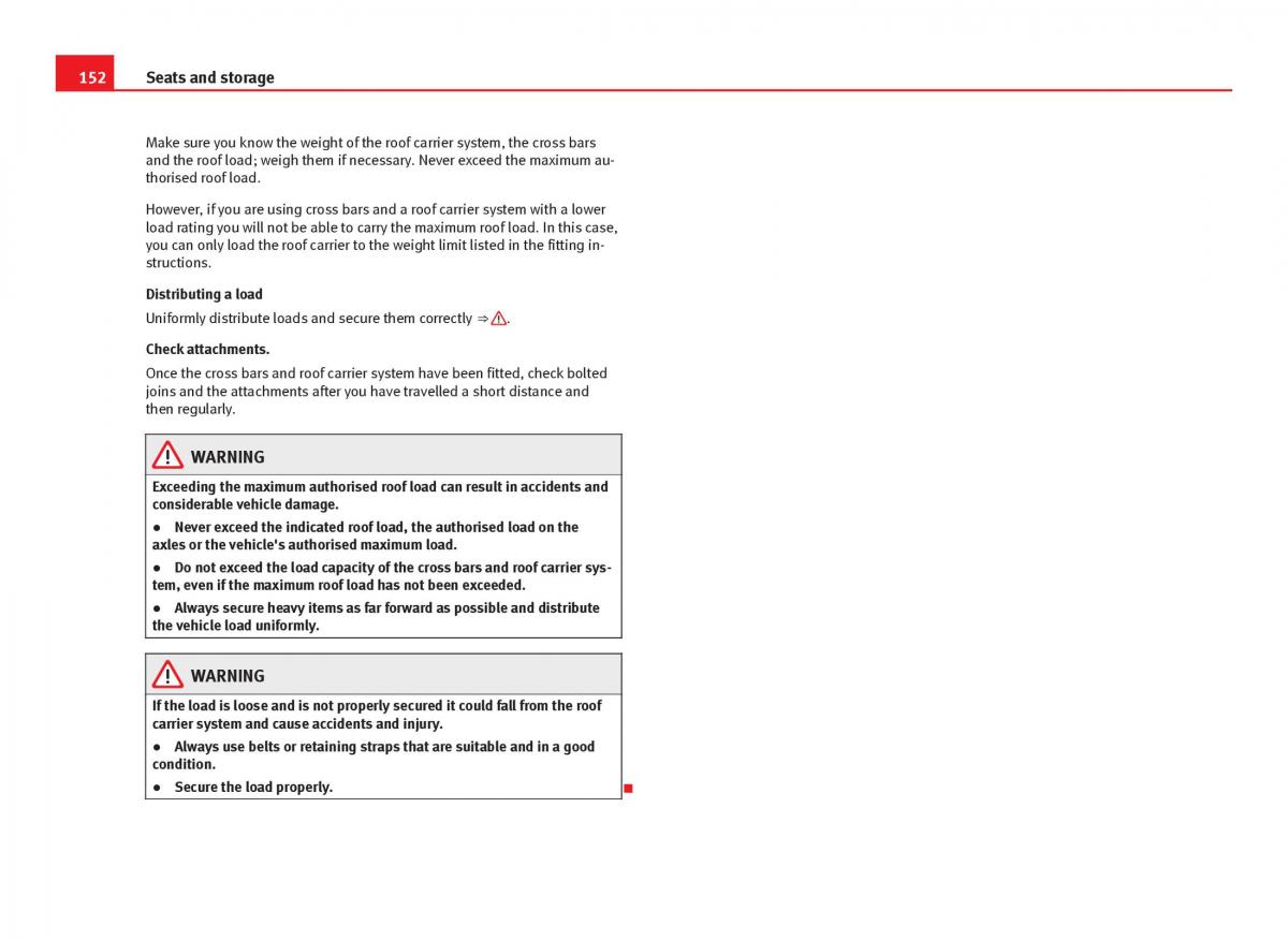 Seat Leon III 3 owners manual / page 154