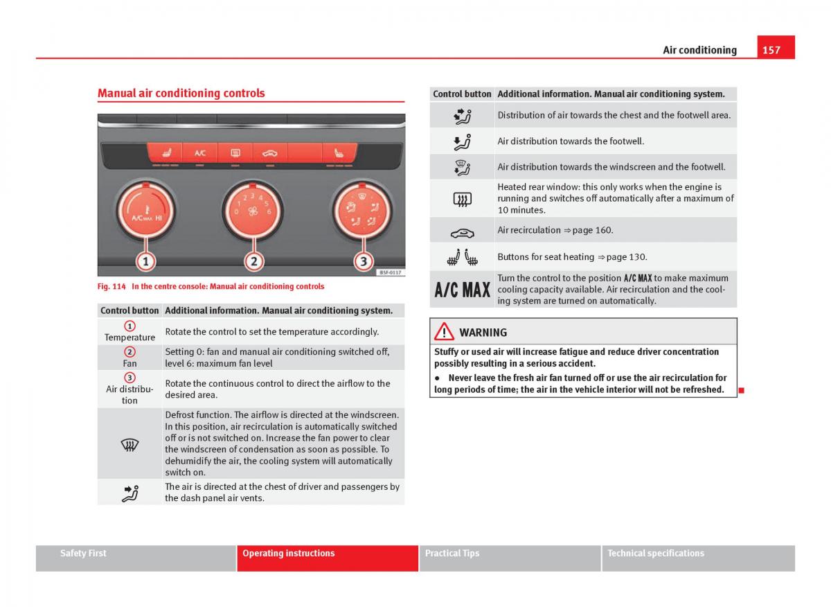 Seat Leon III 3 owners manual / page 159