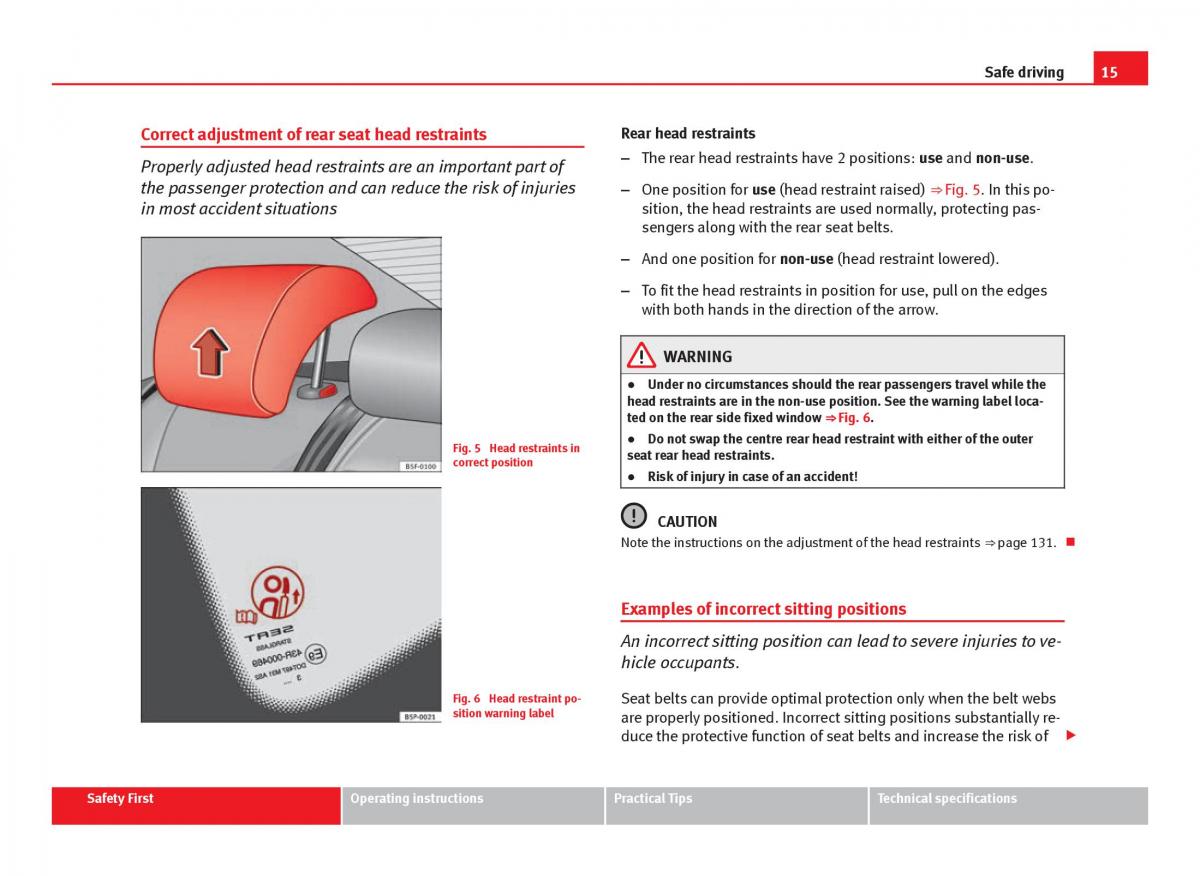 Seat Leon III 3 owners manual / page 17