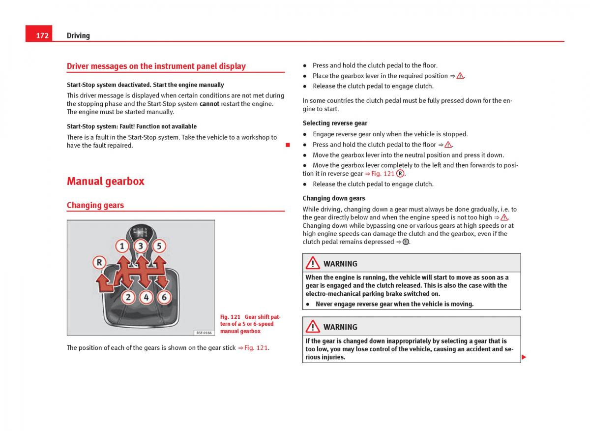 Seat Leon III 3 owners manual / page 174