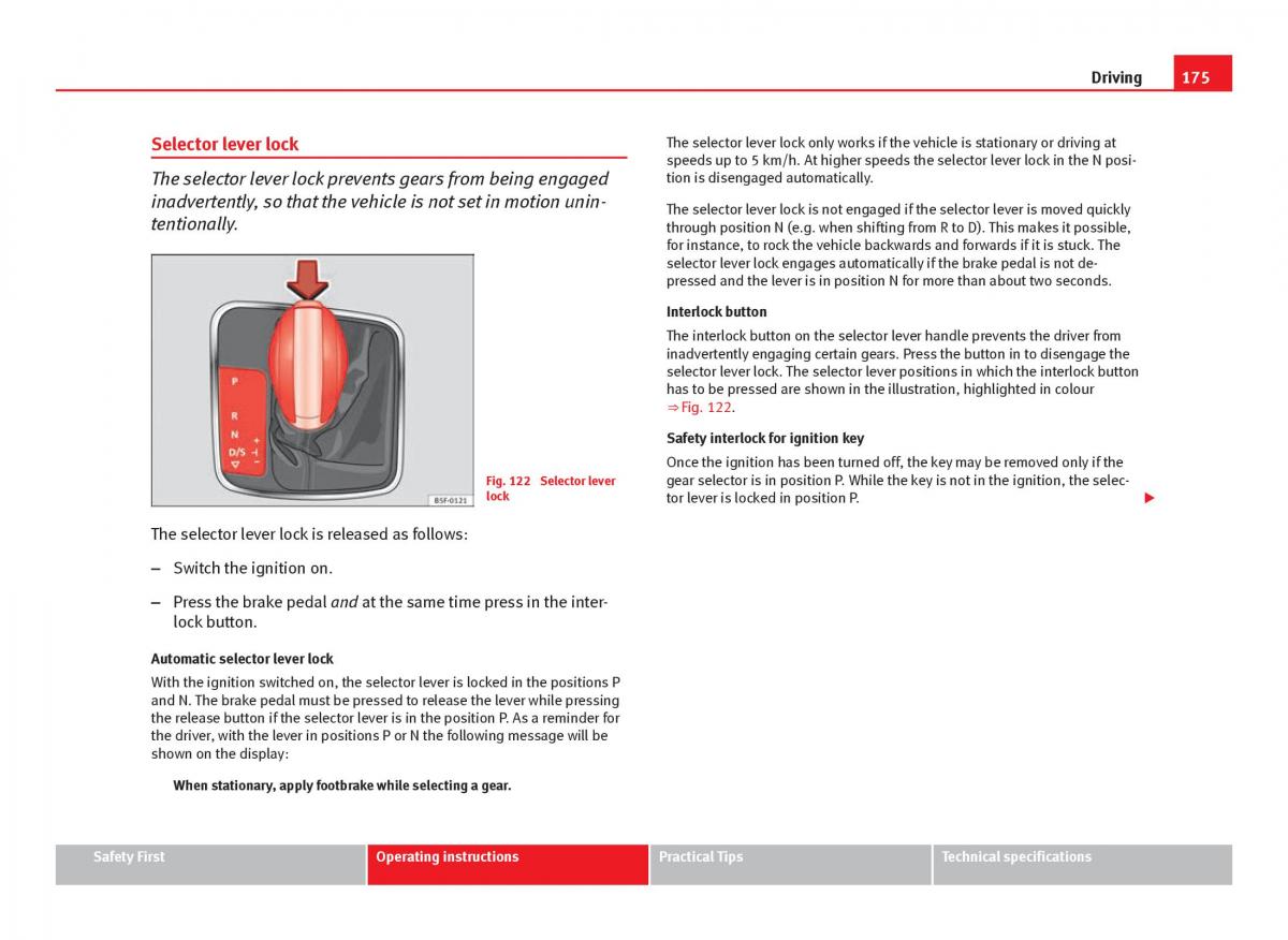 Seat Leon III 3 owners manual / page 177