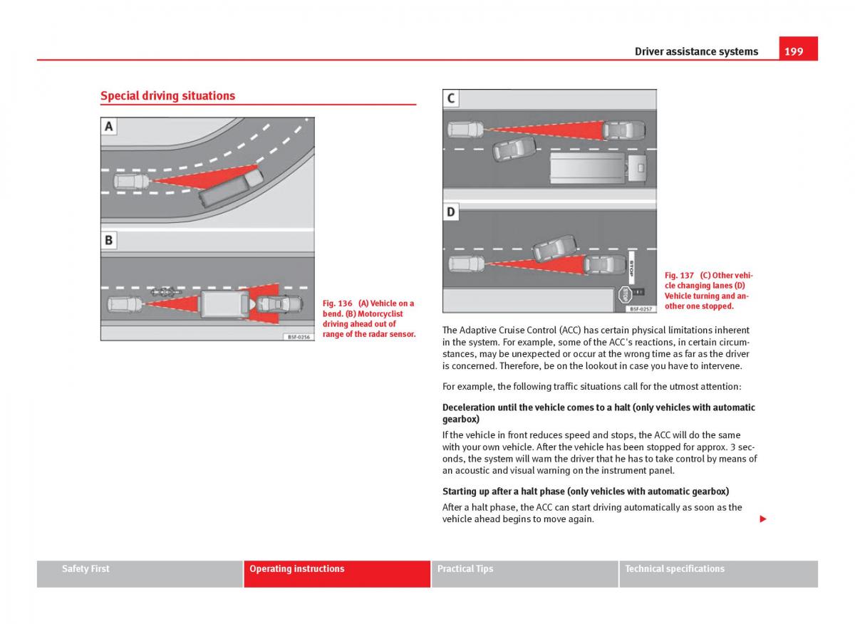 Seat Leon III 3 owners manual / page 201