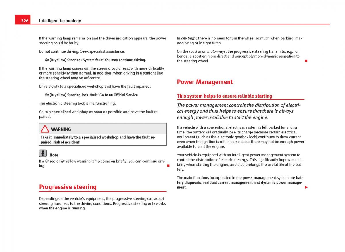 Seat Leon III 3 owners manual / page 228