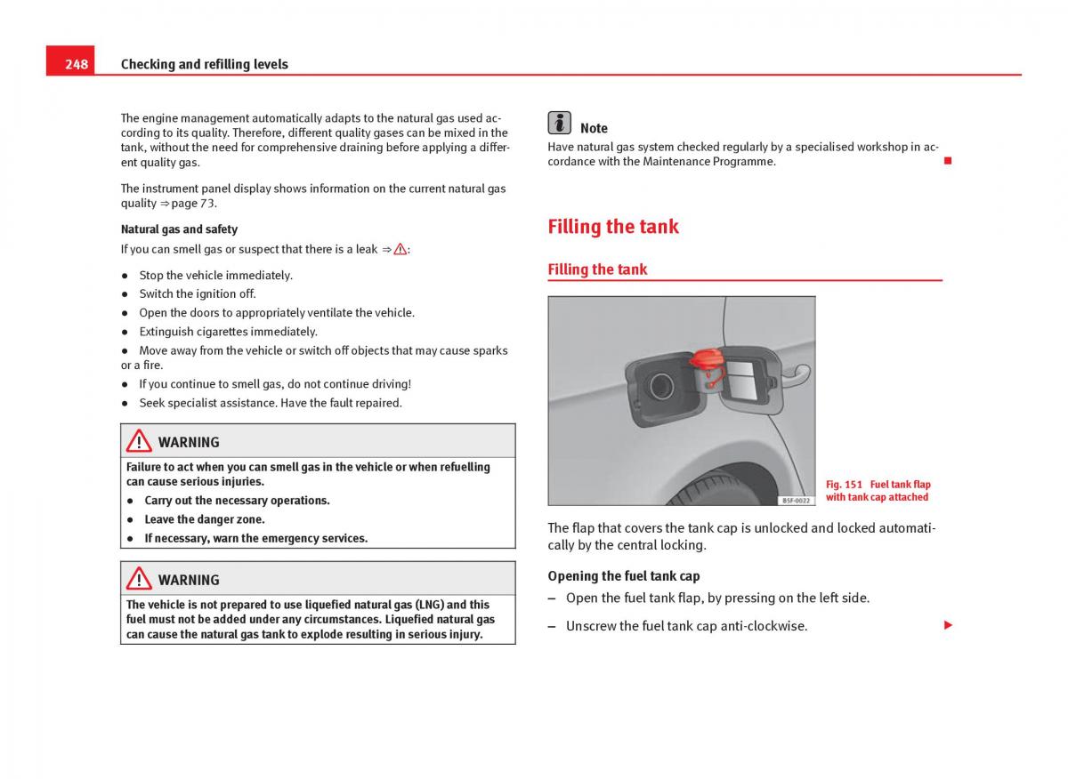 Seat Leon III 3 owners manual / page 250