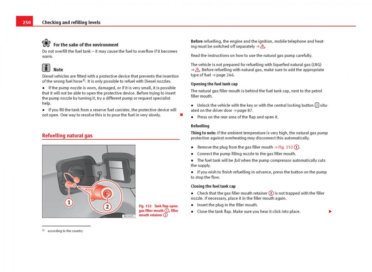 Seat Leon III 3 owners manual / page 252