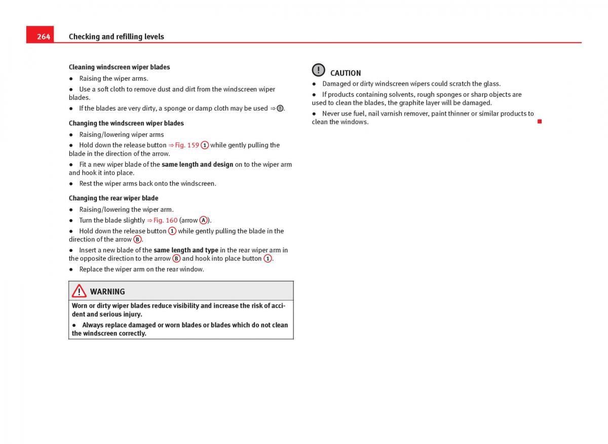 Seat Leon III 3 owners manual / page 266