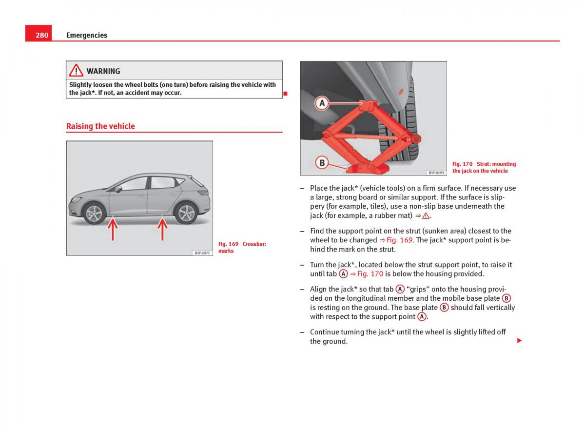 Seat Leon III 3 owners manual / page 282