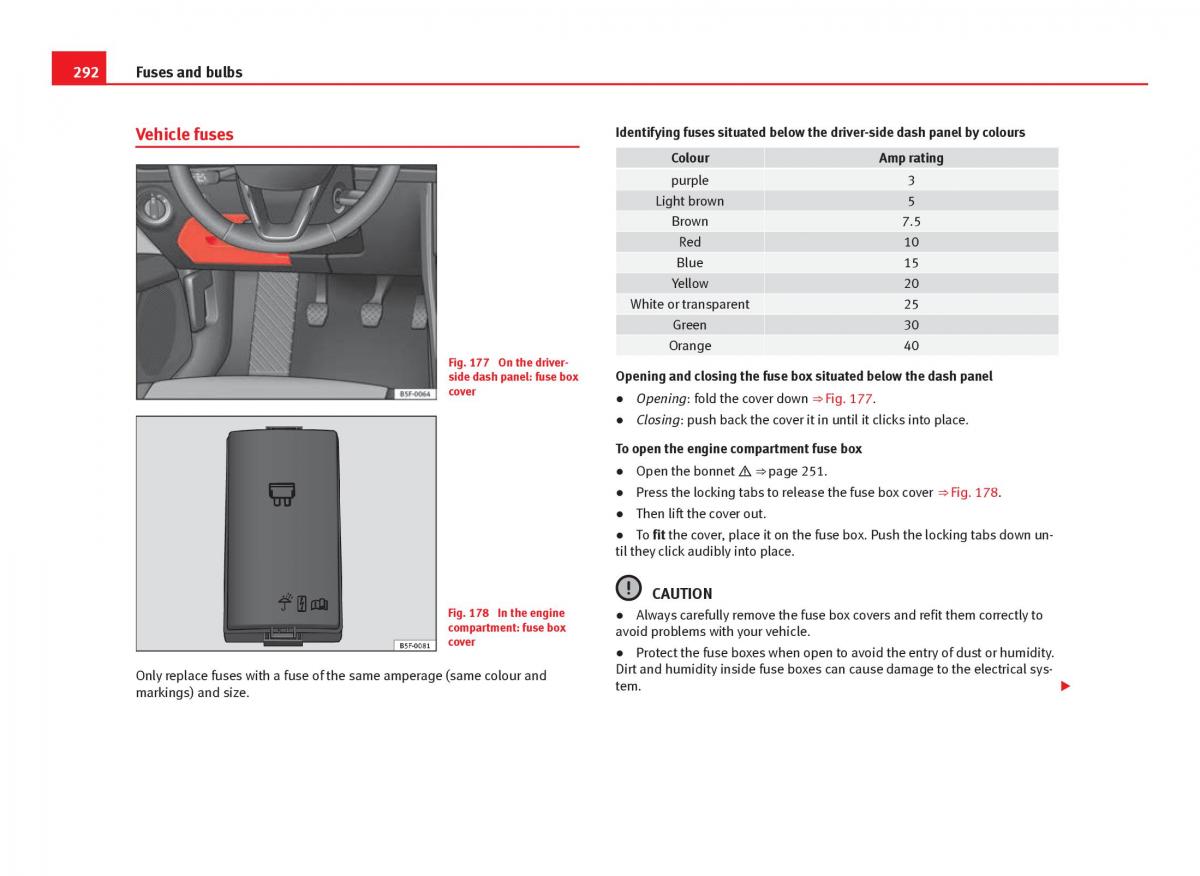 Seat Leon III 3 owners manual / page 294