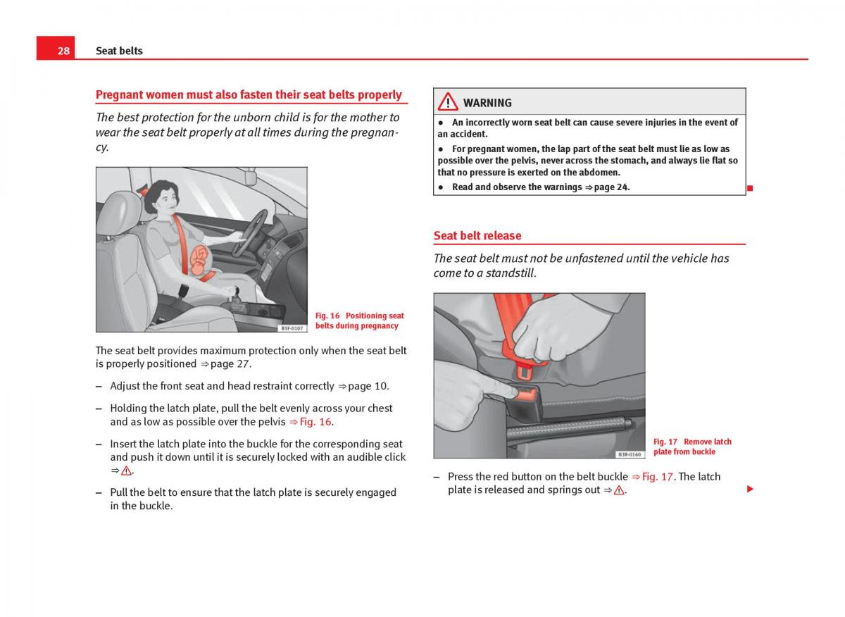 Seat Leon III 3 owners manual / page 30