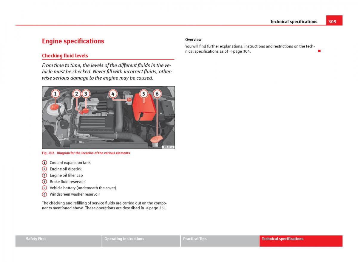 Seat Leon III 3 owners manual / page 311