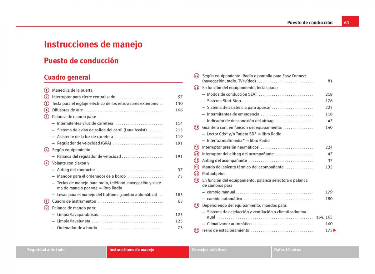 Seat Leon III 3 manual del propietario / page 63