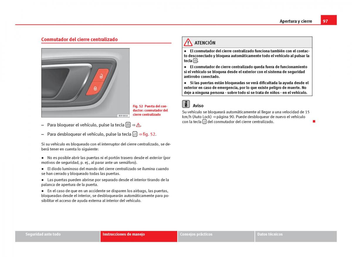 Seat Leon III 3 manual del propietario / page 99