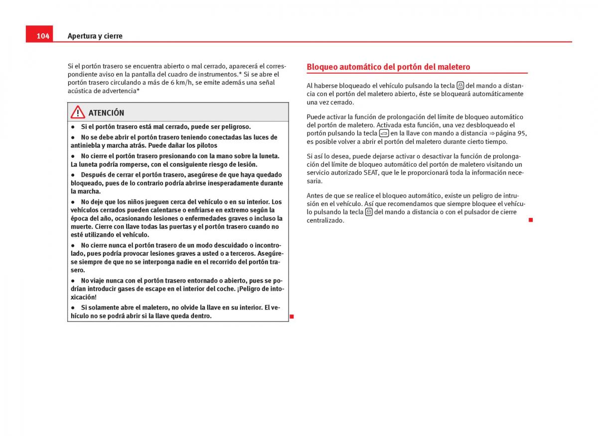 Seat Leon III 3 manual del propietario / page 106