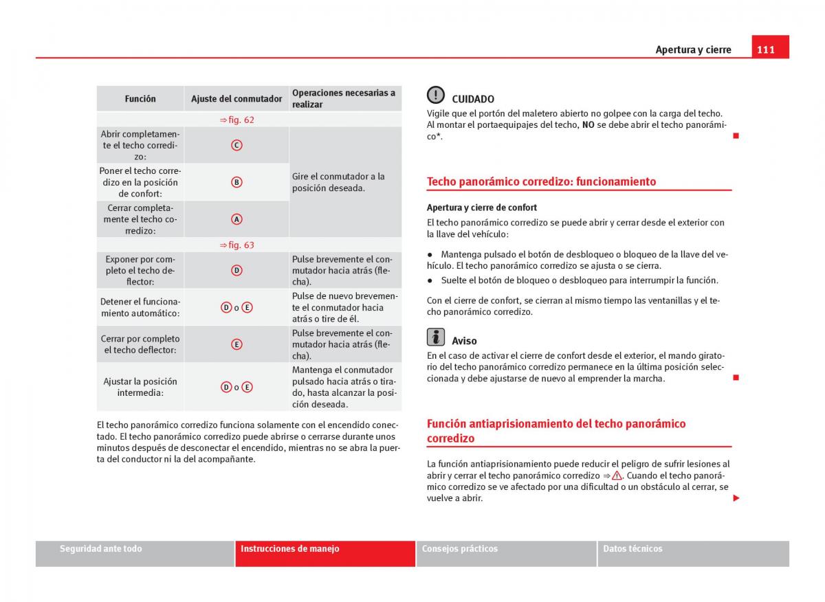 Seat Leon III 3 manual del propietario / page 113