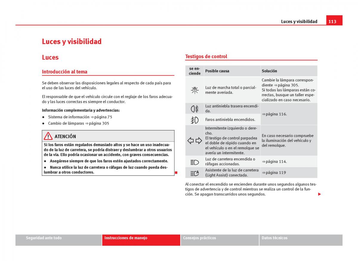 Seat Leon III 3 manual del propietario / page 115