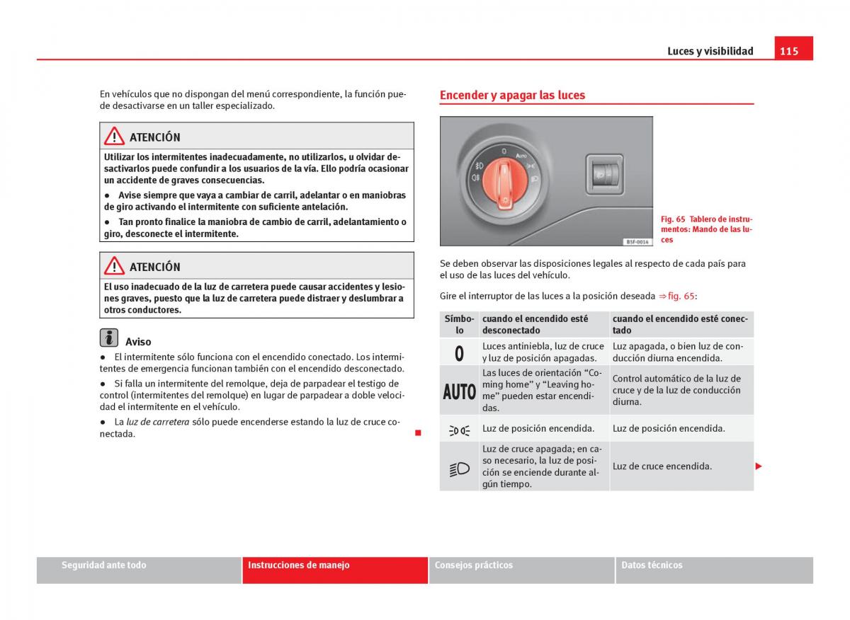 Seat Leon III 3 manual del propietario / page 117