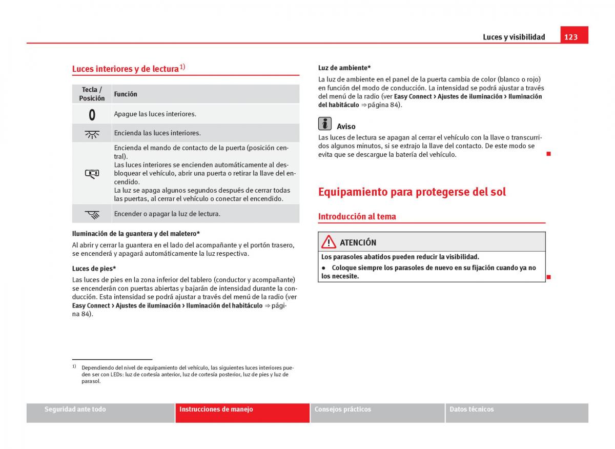 Seat Leon III 3 manual del propietario / page 125