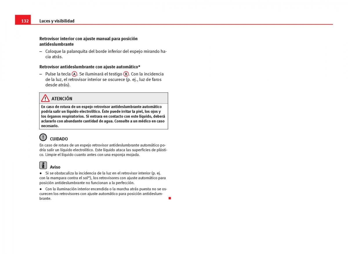 Seat Leon III 3 manual del propietario / page 134