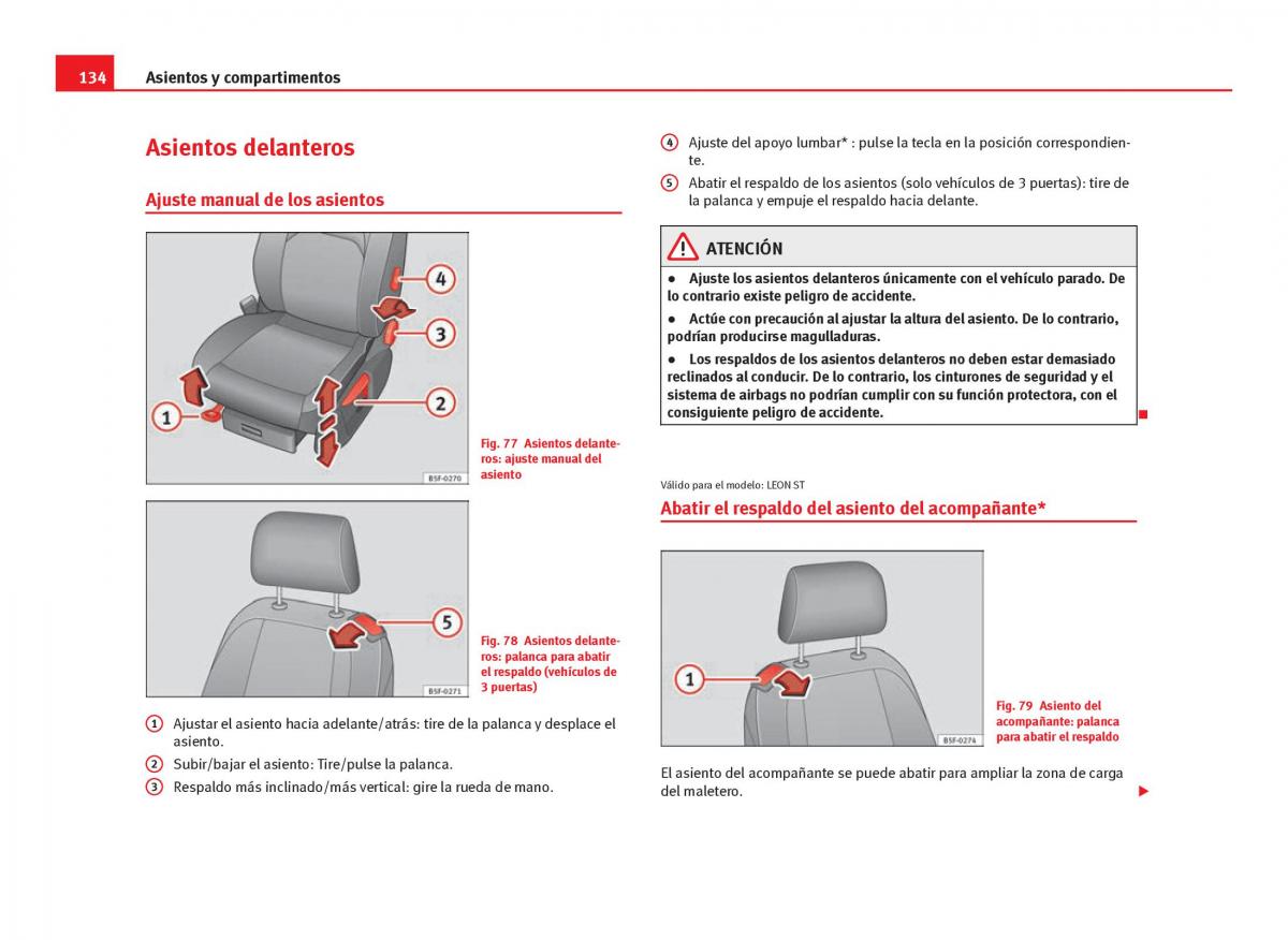 Seat Leon III 3 manual del propietario / page 136