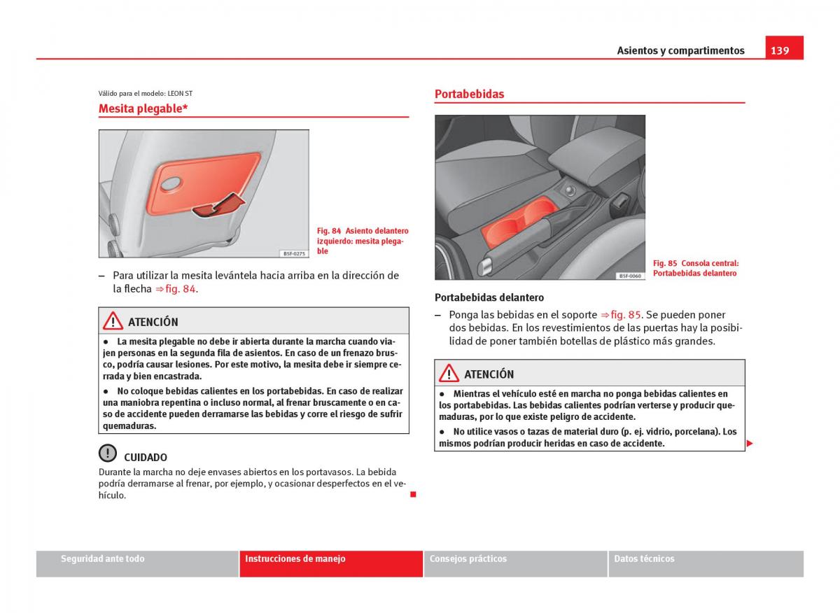 Seat Leon III 3 manual del propietario / page 141