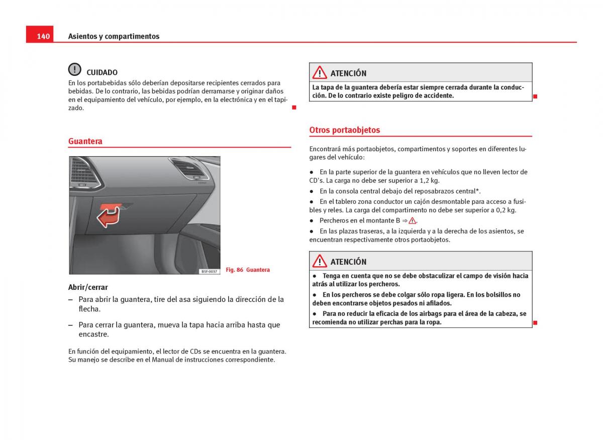 Seat Leon III 3 manual del propietario / page 142