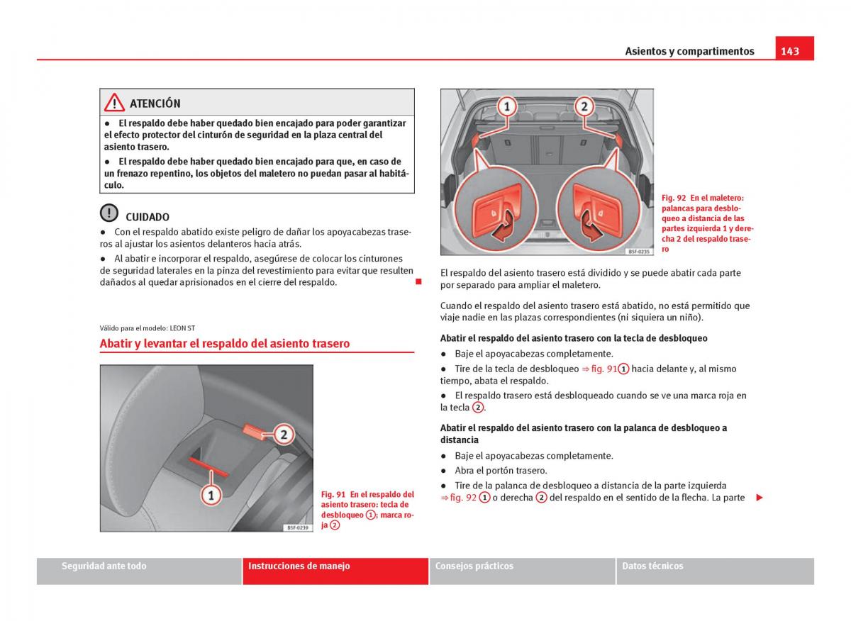 Seat Leon III 3 manual del propietario / page 145