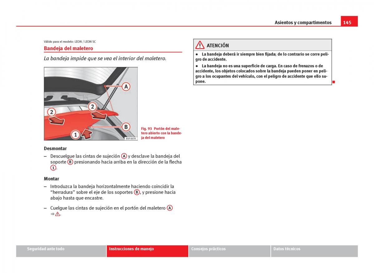 Seat Leon III 3 manual del propietario / page 147