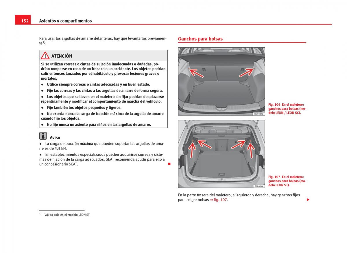 Seat Leon III 3 manual del propietario / page 154