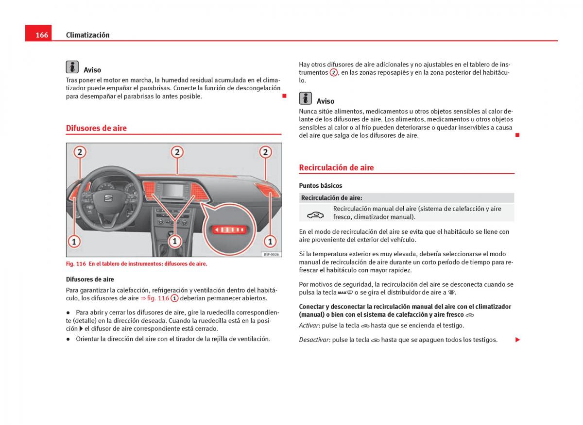 Seat Leon III 3 manual del propietario / page 168