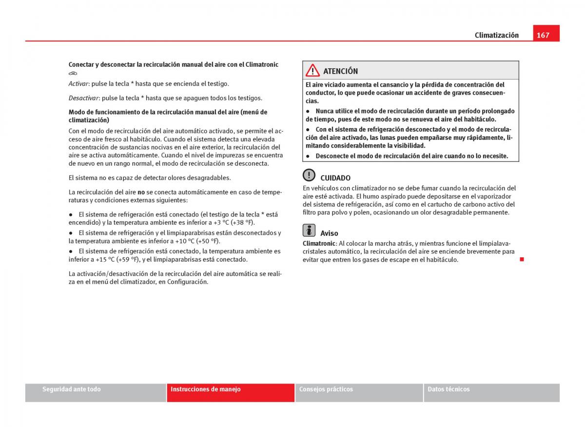 Seat Leon III 3 manual del propietario / page 169